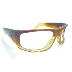 Dragon Decade Clear Brown Rootbeer Fade Sunglasses Frame Only Sport Wrap Eyewear