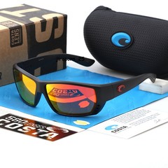 Costa Del Mar Tuna Alley Black Frame Red Mirror Polarized 580P Sunglasses