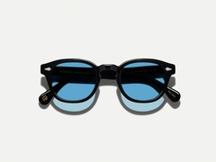 Moscot Lemtosh Black with Custom Made Tints Celebrity Blue Sunglasses 46mm