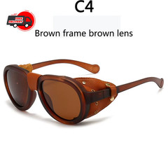 BOYSEEN Steam Punk Oval Windproof Goggle Polarized Sunglasses Men Women Fashion
