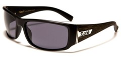 Locs Smooth Aero Polymer Wood Grain Print Black Wrap Sunglasses (LOC91133-WOOD)