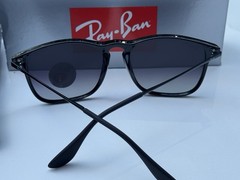 NEW Ray-Ban RB4187 601/T3 CHRIS Polish Black Polarized Grad Grey Sunglasses 54mm
