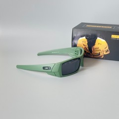 Oakley Gascan OO9014 Polarized Sunglasses Matte Green Frame Black Lens