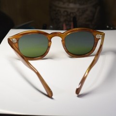 Vintage green glass sunglasses johnny depp sunglass blonde acetate glasses SMALL