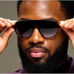 SUNGLASSES MEN DESIGNER GLASSES RECTANGULAR STYLE FLAT BLACK LENS MODERN LENTES