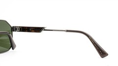 Dolce Gabbana Sunglasses Shiny Gunmetal Green Tinted Lens DG2294 04/71 with Case