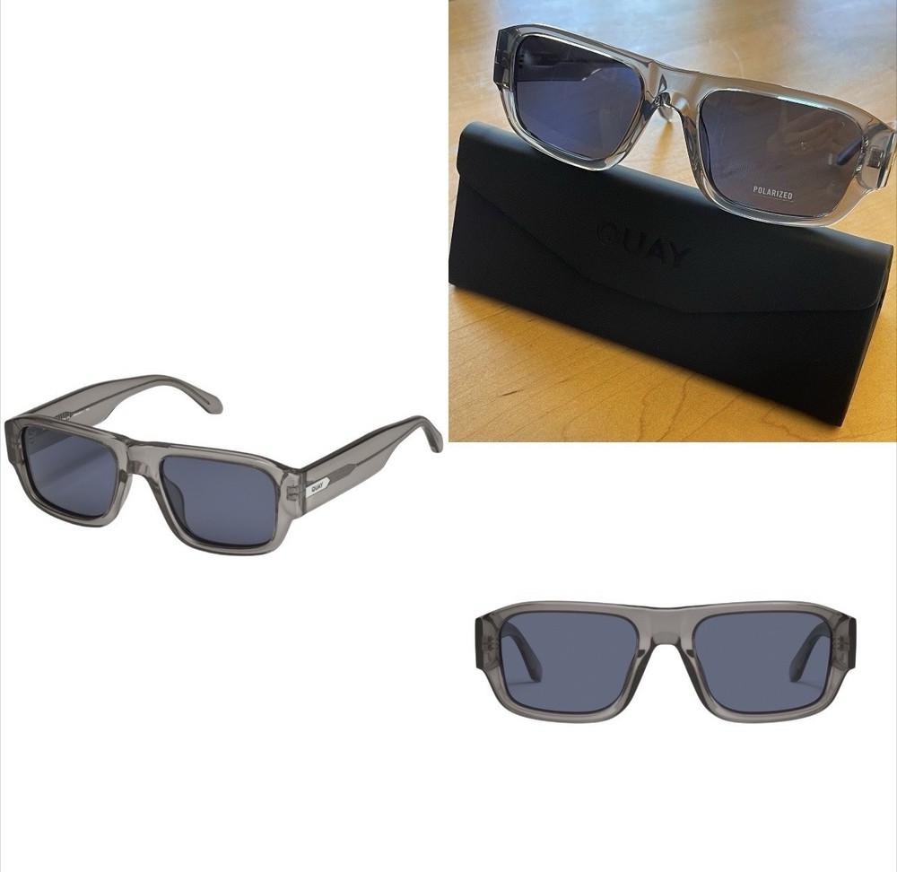 QUAY Sunglasses Night Cap grey/navy Polarized New In Box