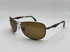 Ray Ban RB3519 029/83 Gunmetal/Silver/Brown Polarized Lens Sunglasses READ DISCR