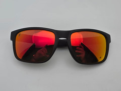 Blenders Canyon Red Strike Matte Black Frame Polarized Red Mirror Sunglasses