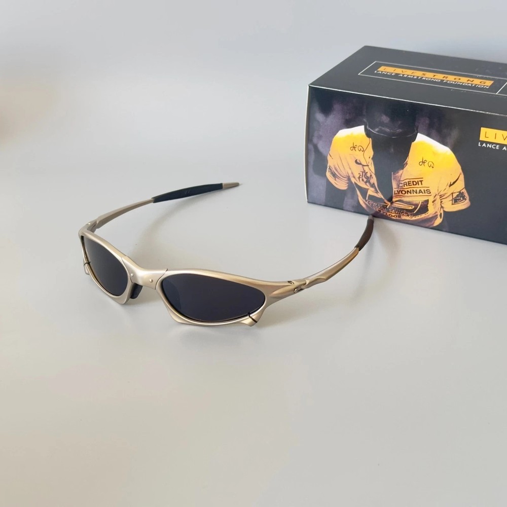 Oakley Penny & Juliet X-Mental Sunglasses Silver Frame/Black Lens