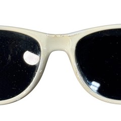 Adult Swim Sunglasses Unisex White Black Square Plastic Retro Promo TV