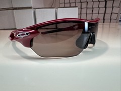 OAKLEY RADARLOCK EDGE Sunglasses Black OO9209-03 Burgandy/Gray #771