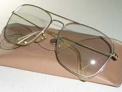 58MM VINTAGE B&L RAY-BAN GRAY CHANGEABLES 24K GP CARAVAN AVIATOR SUNGLASSES MINT