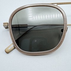 Ermenegildo Zegna Sunglasses EZ0306 59D Beige Brown Frame Smoke Lens 51mm New