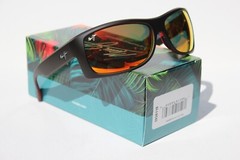 MAUI JIM Equator POLARIZED Sunglasses RM848-04 Black Red/Hawaii Lava NEW