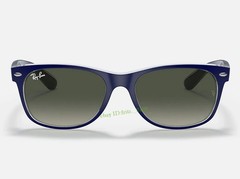 New RAY-BAN RB2132 6053/71 Crystal Navy Blue Wayfarer Sunglasses ItalyUV400 55mm
