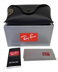 Ray-Ban Pilot Sunglasses RB 3751 004/B1 Shiny Gunmetal Gray Glass 61mm with Case