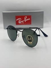 Ray-Ban Sunglasses RB3447 Round Metal Black Frame Green Classic Lens 50mm Unisex