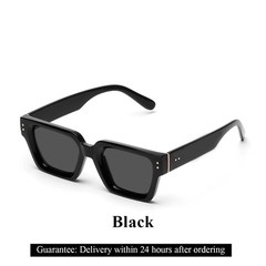 Luxury Retro Square Sunglasses – Black Millionaire Style UV400 Sunglasses for Me