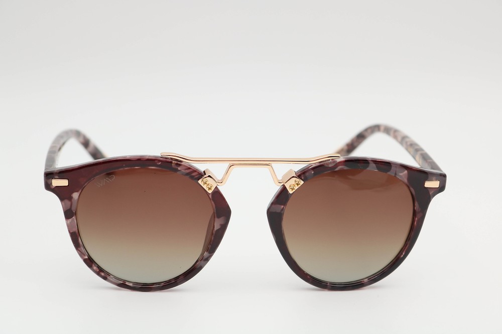 Wmp Skyler Beige/Tort/Brwn Round Polarized Sunglasses 47-25-144