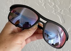 Vtg REVO 1006-001 Black Polarized H2O Blue Mirror Lens Aviator Sunglasses 57mm