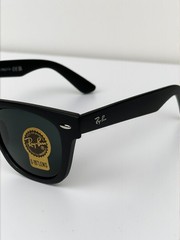 Ray-Ban Wayfarer RB2140 Sunglasses – Black & Green – Free Shipping! + Returns ✅