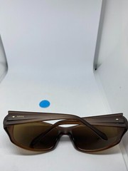 Fossil FM37 Mens Sport Wrap Sunglasses Brown Frame Solid Brown Lens 64 17 120