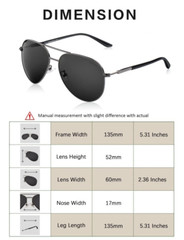 2 pcs Aviator Sunglasses for Adult Polarized Driving Classic Shades UV400 Protec
