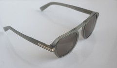 ZEGNA Round SUNGLASSES 51mm EZ 0241 Gray/Tan mirrored solid Made in Italy $465