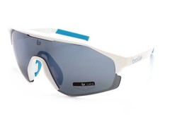 Bolle Lightshifter Sunglasses White Blue with TNS Gun Silver Mirror Lens 12654