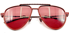 Valentino Sunglasses V-STUD II VLS-133F Red Aviator Frame Red AR Lens 59mm New