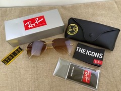 Ray-Ban RB3791 Square Sunglasses, Gold Frame, brown Mirror Glass Lens