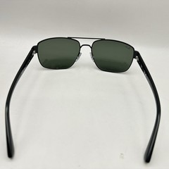 Ray Ban Mens Irregular Aviator Double Bridge Sunglasses RB3663 Black/Green