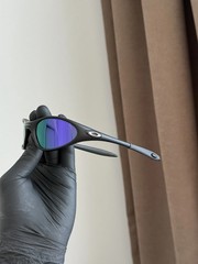 Oakley Mitute Black Rainbow Blue Vintage Sunglasses Gorpcore USA Y2K Avantgarde