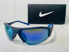 $149 Nike Skylon Ace Sport Sunglasses Obsidian Blue w Violet Lenses DV2151-451