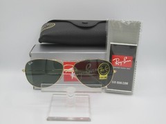 Ray Ban RB3362 Cockpit Sunglasses Gold Metal /G-15 Green Glass Lenses Size 59/14