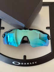 Oakley Radar EV Path OO9208 Polished Black Frame w/ Blue Polarized Lens Sunglass