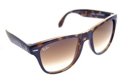 Ray-Ban FOLDING WAYFARER Mens Womens Sunglasses RB4105 710/51 54mm BROWN HAVANA