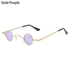 Small Round glasses for Women Men Ultra Mini Metal Frame Anti-Reflective Hip Hop