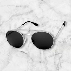 Kiss AB162 Double Bridge Unisex Adults Silver Sunglasses UV400