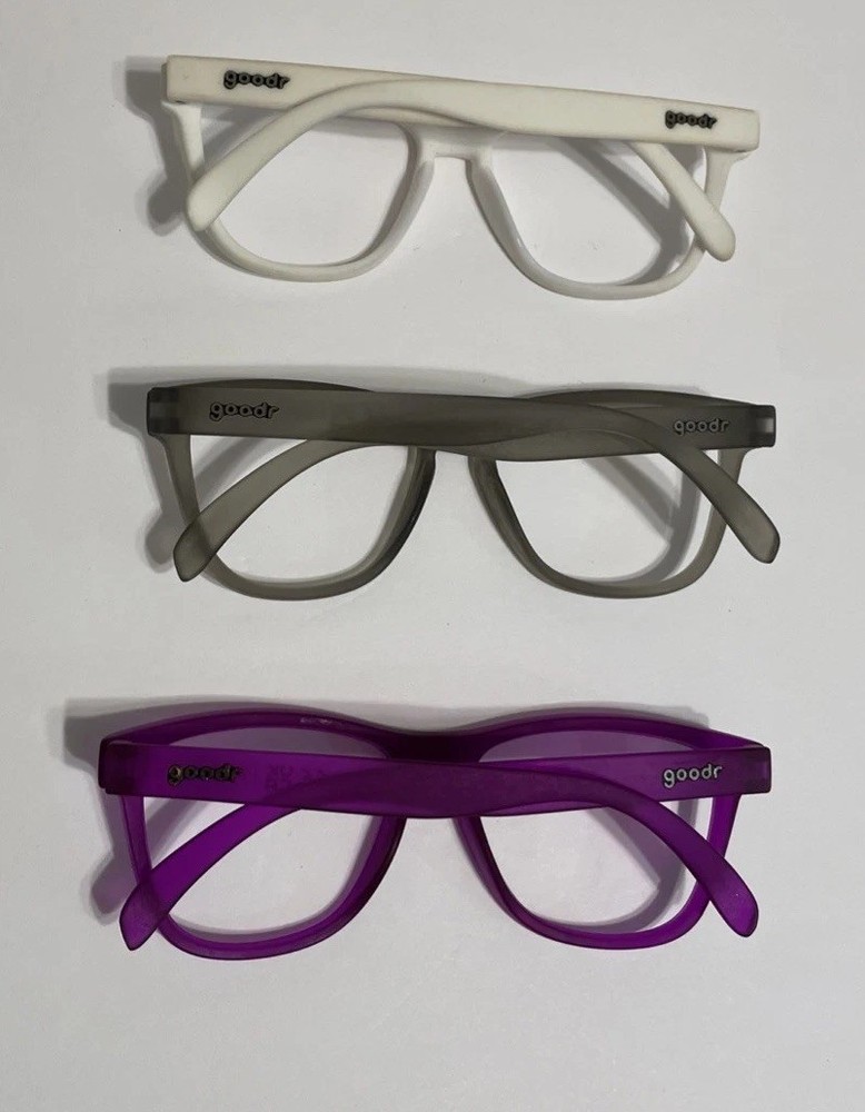 Lot of 3 Goodr Sunglasses Full Rim Plastic Lightweight Classic “ FRAMES ONLY”