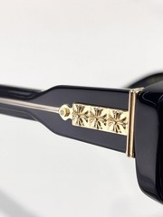 Chrome Hearts Black Oversized Square Sunglasses Brown Gradient Made in Japan