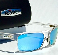 NEW* REVO CRAWLER CLEAR w Blue POLARIZED Lens Sunglass RE 1027 09 BL