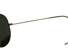 Vintage B&L Bausch and Lomb Ray-Ban Gold Plated Aviator Sunglasses, 147 mm