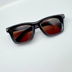 Ermenegildo Zegna Sunglasses EZ0270-F 20E Black Square Frame Brown Lens 52mm New
