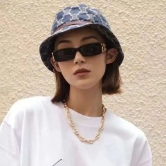 Star Quality BB Rectangle Sunglasses Men Luxury Brand Fashion Vintage Trendy