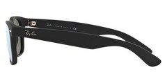 New Ray-Ban Square Sunglasses RB2132 622/30 Black Nylon Silver 52mm