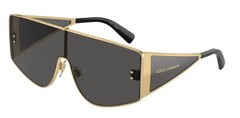 DOLCE N GABBANA DG2305 02 87 Gold Dark Grey 44 mm Men’s Sunglasses