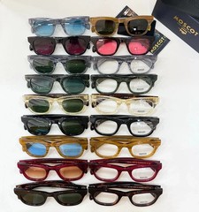 MOSCOT LEMTOSH Wood Grain Frame Clear Lens Sunglasses Handmade Acetate Unisex