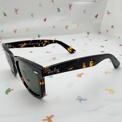 Ray-Ban Sunglasses RB2140 902 Original Wayfarer Tortoise Frame Green Lenses 50mm